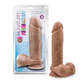 Au Natural - 9 Inch Dildo With Suction Cup - Mocha