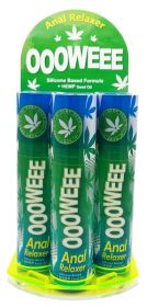 Oooweee Anal Relaxer Silicone Lubricant Hemp - Six Bottle - Display