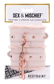 Peaches N Creame Fur Handcuffs - Pink