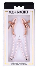 Peaches N Creame Pearl Nipple Clamps - Pink