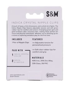 Indica Crystal Nipple Clips - Green