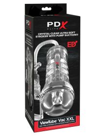 Pdx Elite Viewtube Vac XXL Pump See-Thru Ez-Grip Pump Stroker - Clear