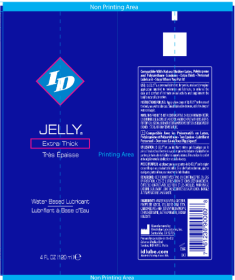 ID Jelly Extra Thick Water Based Lubricant 4 Oz