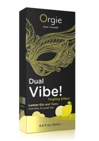 Dual Vibe Gin and Tonic Lemon Kissable Liquid Vibrator 15ml