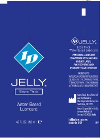 ID Jelly Extra Thick Water-Based Lubricant - 12ml Tubes - 72 Pieces Jar