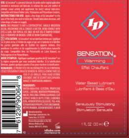 ID Sensation Warming Water Based 1 Oz