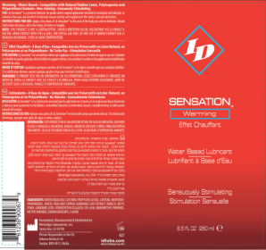 ID Sensation Warming Water Based Lubricant 8.5 Oz