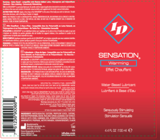 ID Sensation Warming Water Based Lubricant 4.4 Oz