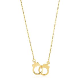 14k Yellow Gold High Polish Handcuff Necklace