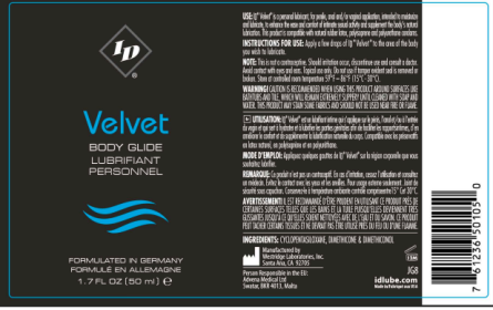 ID Velvet Body Glide 1.7 Oz