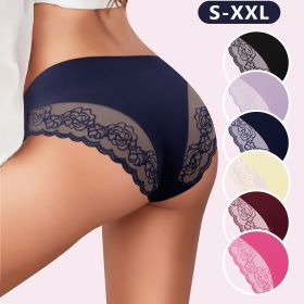 6 Packs Multi-Color Sexy Lace Triangle Panties Low Elastic Waist Fashion Women'S Hip Lifting Underwear Patchwork Lace (Color: 6 Packs Multi Color, size: S)